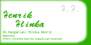 henrik hlinka business card